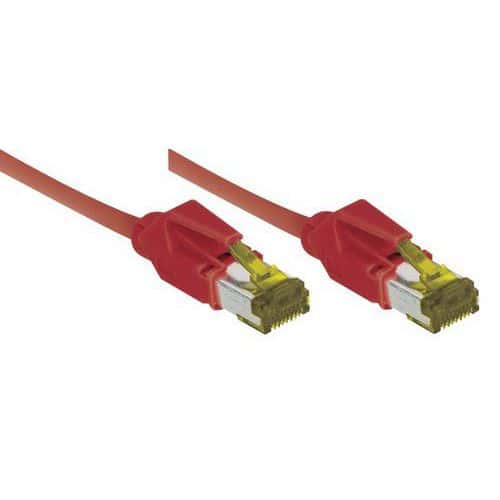 Netwerksnoer RJ45 op Kabel CAT 7 S/FTP LSOH SNG rood 1 m