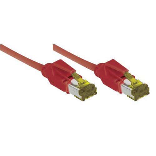 Cordon RJ45 sur câble catégorie 7 S/FTP LSOH rouge - 5 m