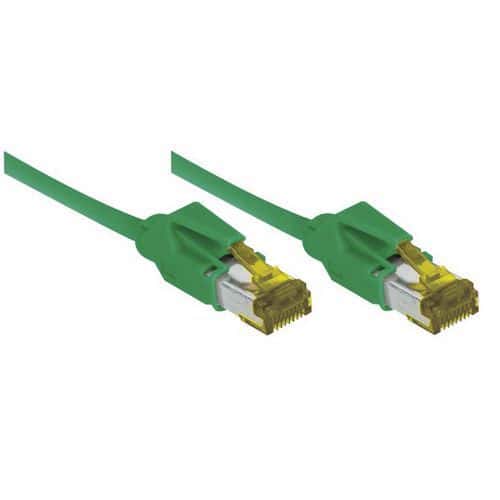 Netwerksnoer RJ45 op Kabel CAT 7 S/FTP LSOH SNG groen 1.5 m