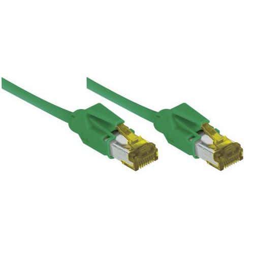 Cordon RJ45 sur câble catégorie 7 S/FTP LSOH vert - 2 m