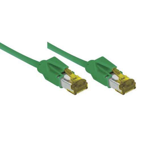 Cordon RJ45 sur câble catégorie 7 S/FTP LSOH vert - 3 m