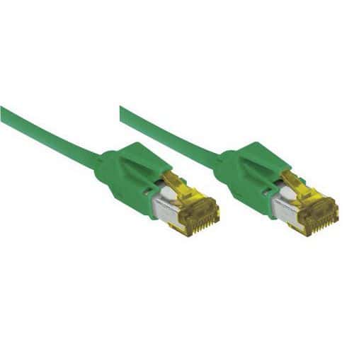 Cordon RJ45 sur câble catégorie 7 S/FTP LSOH vert - 5 m