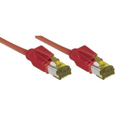 Netwerksnoer RJ45 op Kabel CAT 7 S/FTP LSOH SNG rood 15 m