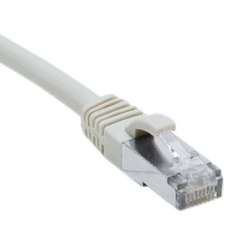 Cordon RJ45 catégorie 6A F/UTP LSOH snagless gris - 50 m