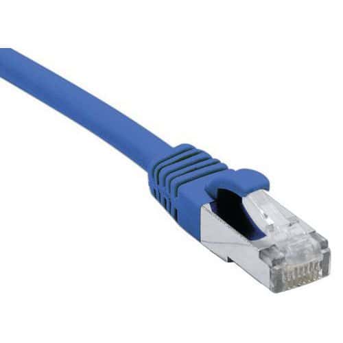 Cordon RJ45 catégorie 6A F/UTP LSOH snagless bleu - 0,5 m