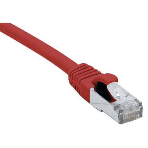 Cordon RJ45 catégorie 6A F/UTP LSOH snagless rouge - 0,3 m