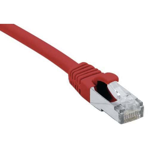 Cordon RJ45 catégorie 6A F/UTP LSOH snagless rouge - 10 m