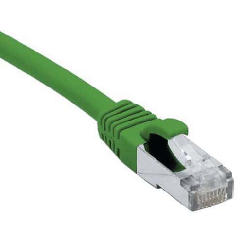 Cordon RJ45 catégorie 6A F/UTP LSOH snagless vert - 1 m