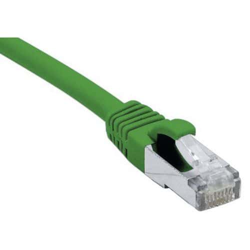 Cordon RJ45 catégorie 6A F/UTP LSOH snagless vert - 1,5 m