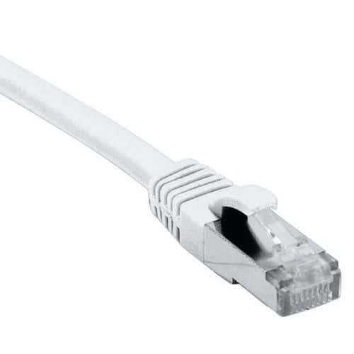 Cordon RJ45 catégorie 6A F/UTP LSOH snagless blanc - 15 m