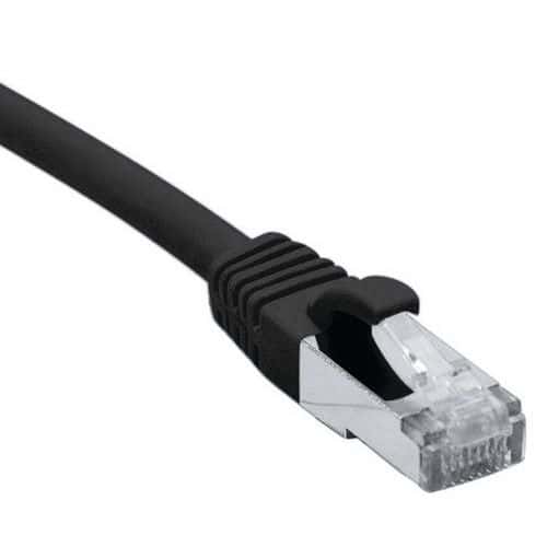 Cordon RJ45 catégorie 6A F/UTP LSOH snagless noir - 7,5 m