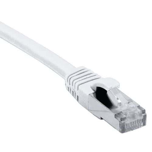 Cordon RJ45 catégorie 6 F/UTP LSOH snagless blanc - 1 m