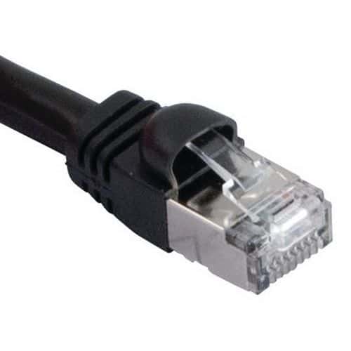 Cordon RJ45 VoIP catégorie 6 S/FTP snagless noir - 2 m