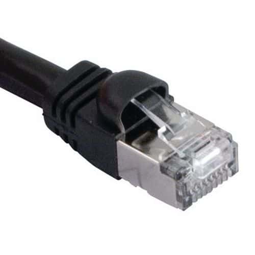 Cordon RJ45 VoIP catégorie 6 S/FTP snagless noir - 6 m