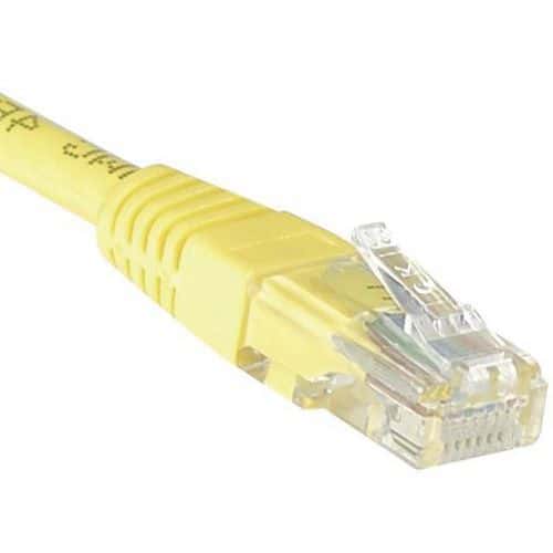 Cordon RJ45 catégorie 5e U/UTP jaune - 0,3 m