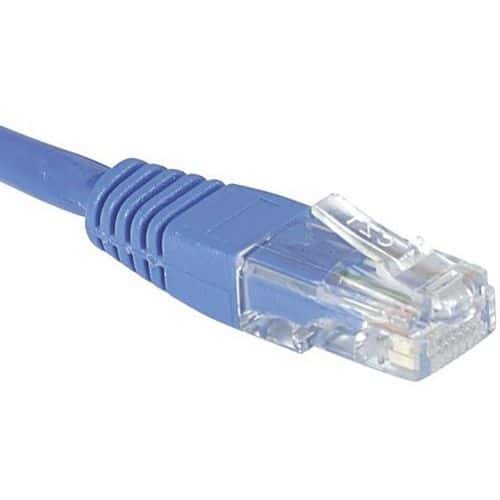 Cordon RJ45 catégorie 5e U/UTP bleu - 0,3 m