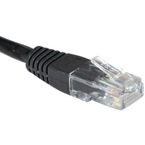 Cordon RJ45 catégorie 5e U/UTP noir - 1 m