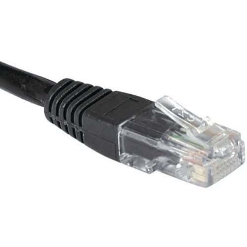 Cordon RJ45 catégorie 5e U/UTP noir - 10 m