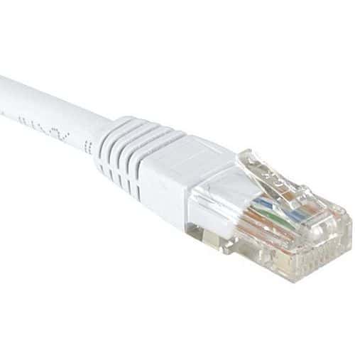 Cordon RJ45 catégorie 5e U/UTP blanc - 2 m