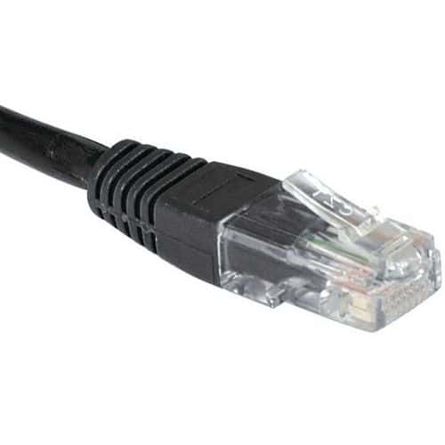 Cordon RJ45 catégorie 6 U/UTP noir - 0,3 m