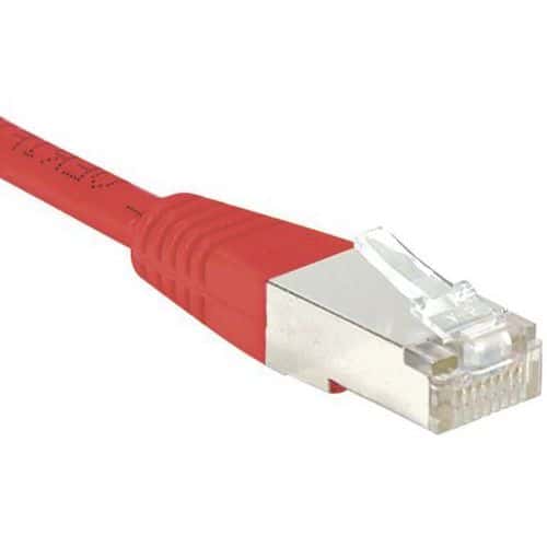 Cordon RJ45 croisé catégorie 6 S/FTP rouge - 10 m