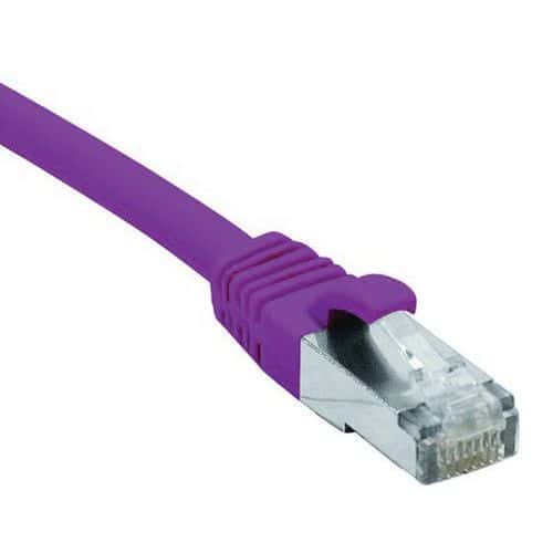 Cordon RJ45 catégorie 6 F/UTP LSOH snagless violet - 2 m