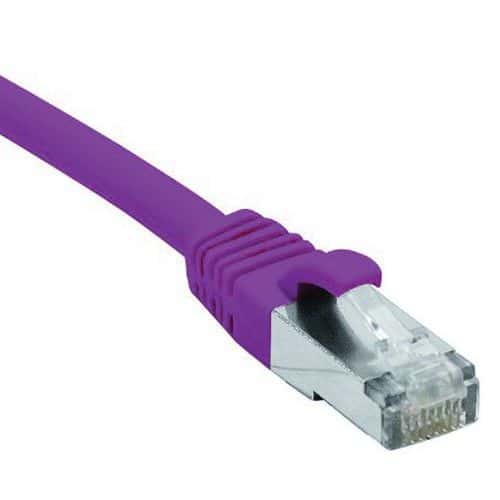 Cordon RJ45 catégorie 6 F/UTP LSOH snagless violet - 20 m