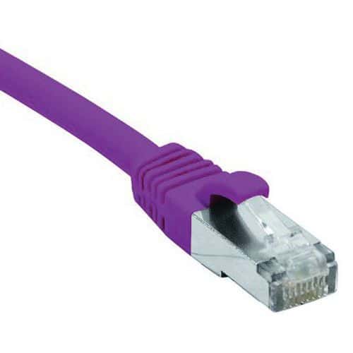 Cordon RJ45 catégorie 6 F/UTP LSOH snagless violet - 25 m