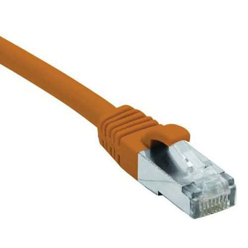 Cordon RJ45 catégorie 6 F/UTP LSOH snagless orange - 0,5 m