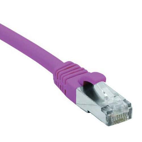 Cordon RJ45 catégorie 6 F/UTP LSOH snagless rose - 10 m