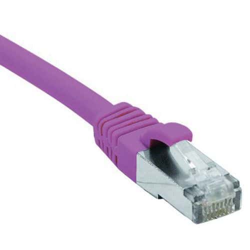 Cordon RJ45 catégorie 6 F/UTP LSOH snagless rose - 5 m