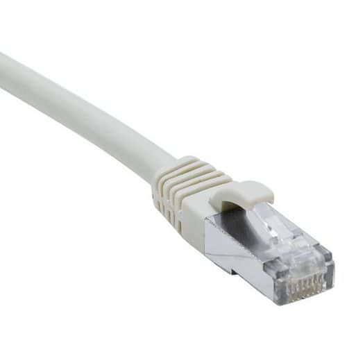 Cordon RJ45 catégorie 6A S/FTP LSOH snagless gris - 0,3 m