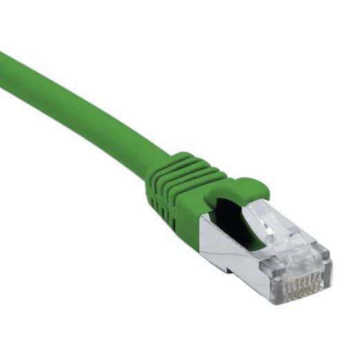 Cordon RJ45 catégorie 6A S/FTP LSOH snagless vert - 0,5 m