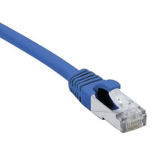 Cordon RJ45 catégorie 6A S/FTP LSOH snagless bleu - 0,5 m