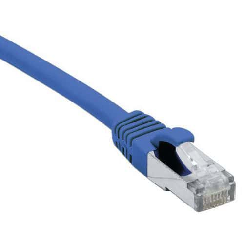 Cordon RJ45 catégorie 6A S/FTP LSOH snagless bleu - 10 m