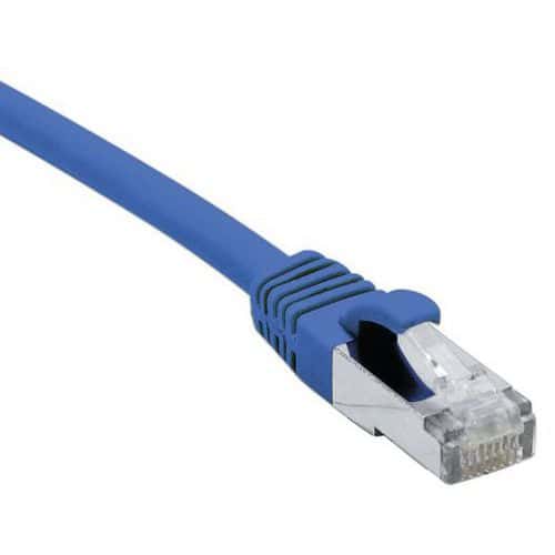 Cordon RJ45 catégorie 6A S/FTP LSOH snagless bleu - 15 m