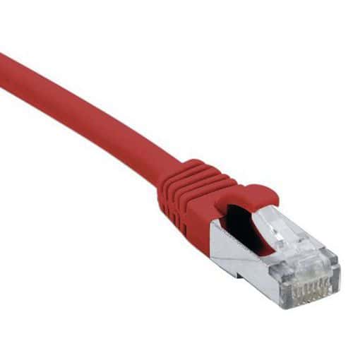 Cordon RJ45 catégorie 6A S/FTP LSOH snagless rouge - 0,3 m