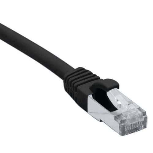 Cordon RJ45 catégorie 6A S/FTP LSOH snagless noir - 2 m