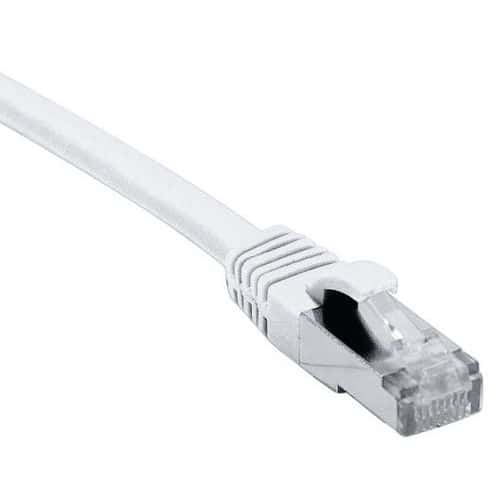 Cordon RJ45 catégorie 6A S/FTP LSOH snagless blanc - 3 m