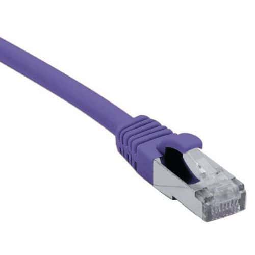 Cordon RJ45 catégorie 6A S/FTP LSOH snagless violet - 0,3 m