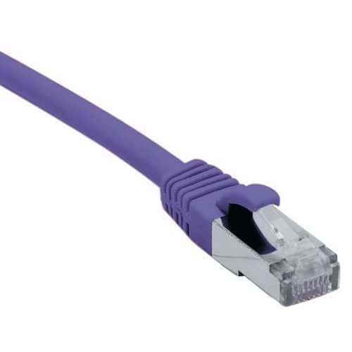 Cordon RJ45 catégorie 6A S/FTP LSOH snagless violet - 15 m