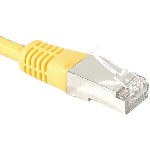 Cordon RJ45 catégorie 6A S/FTP jaune - 1 m