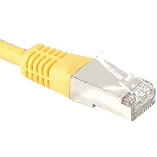 Cordon RJ45 catégorie 6A S/FTP jaune - 1,5 m