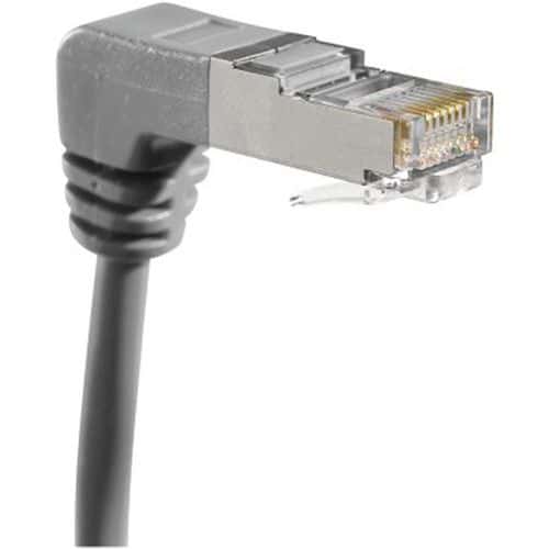 Netwerkkabel RJ45 CAT 6 S/FTP gebogen grijs 0.7 m