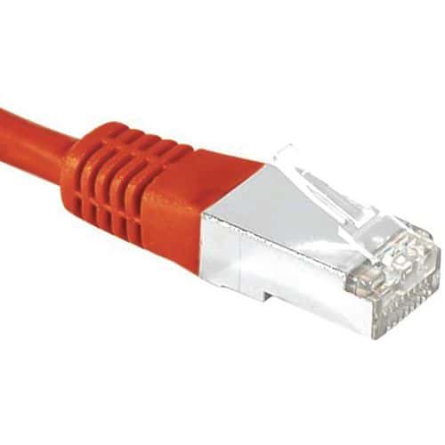 Cordon RJ45 catégorie 6A S/FTP rouge - 2 m