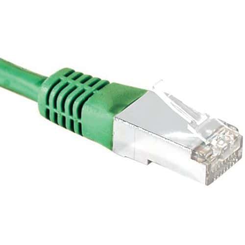 Cordon RJ45 catégorie 6A S/FTP vert - 0,5 m