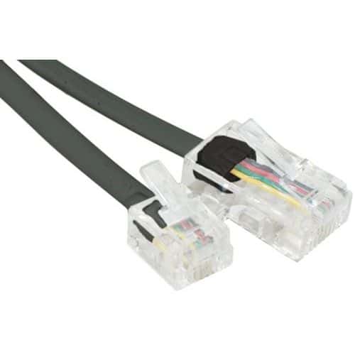 Cordon téléphonique RJ11 vers RJ45 Noir - 7.00M