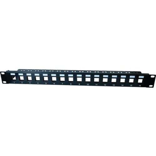 Patchpanel 19 INCH 16 poorten STP voor Keystone