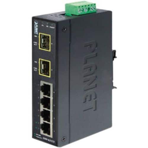 Switch industriel 4P 10/100 et 2 sfp 100FX (-40/+75°C)