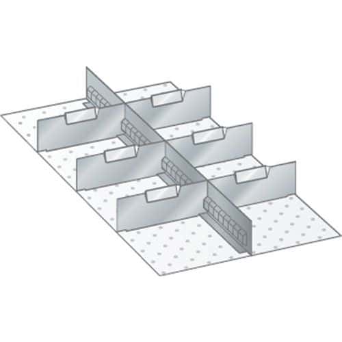 Kit matériel subdivision 18x36E (LxPxH) 306x612x75mm -Lista